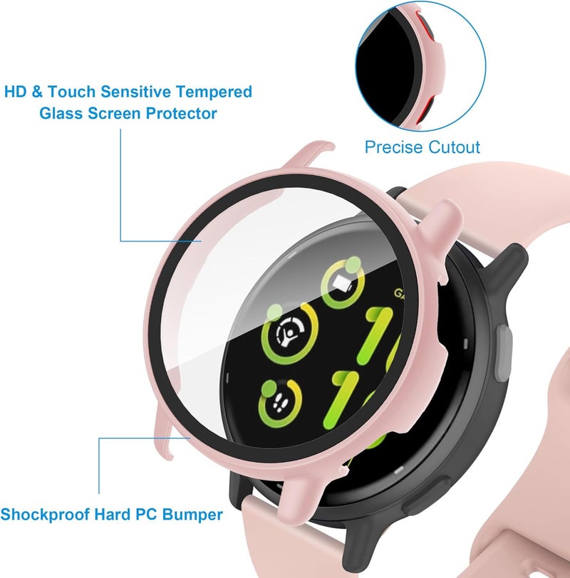 Tiorecime 6 Pack Case for Garmin Vivoactive 5 with Tempered Glass Screen Protector, Shockproof Hard PC Bumper Protective Cover Compatible with Garmin Vivoactive 5 - Image 2
